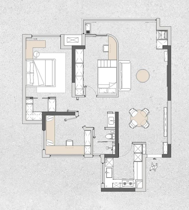 117㎡现代极简,简洁大方的空间,布置出清新舒适的华丽感