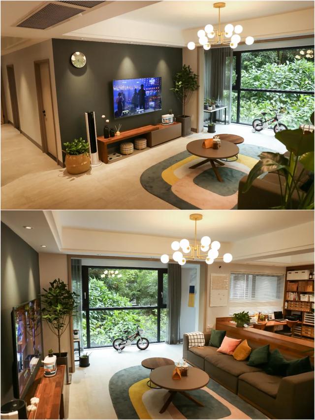 有娃家庭的客厅这么布置,空间多出10平米!好看又实用