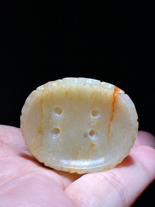 和田玉籽料|辽 和田玉籽料 白玉 迦楼罗 帽顶 炉顶