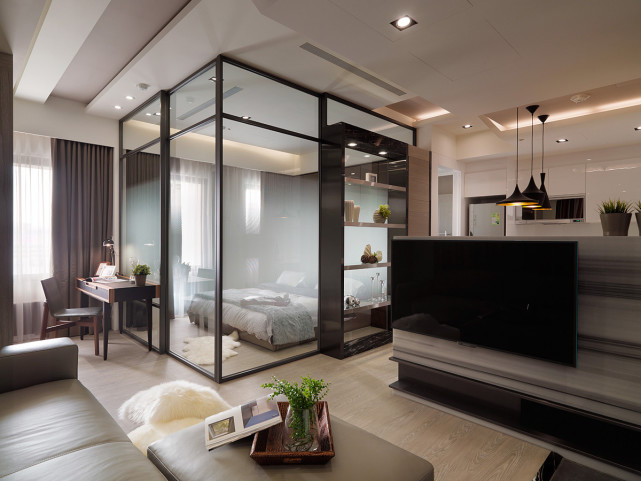 珊珊为何来迟|60平利用淡淡的家具布局把原有的空间净化, 表现出气质和品位