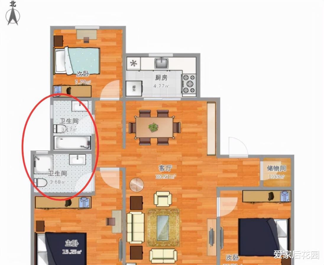 卫生间|?  “双卫生间”的户型已经不流行了，这3种房屋户型，才值得购买