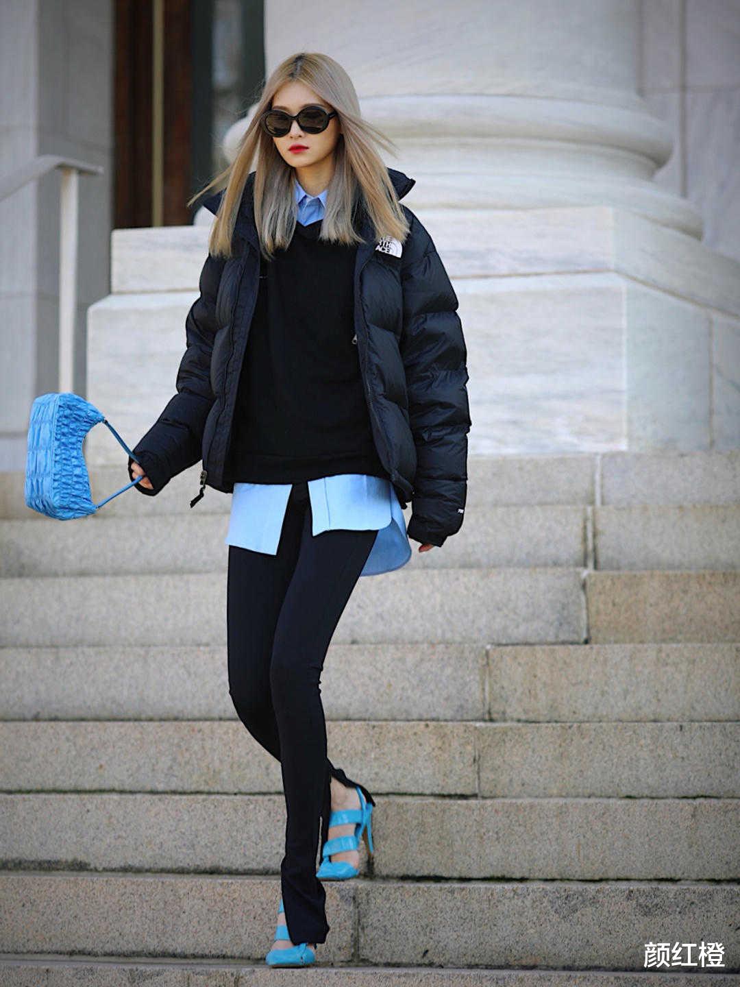 颜红橙 秋冬穿黑色羽绒服太沉闷？看看这几个小技巧，让你气质翻倍还保暖