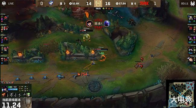 fpx战队|LOL-德杯：Lwx四杀女警主宰团战，FPX 3-0淘汰UP晋级半决赛