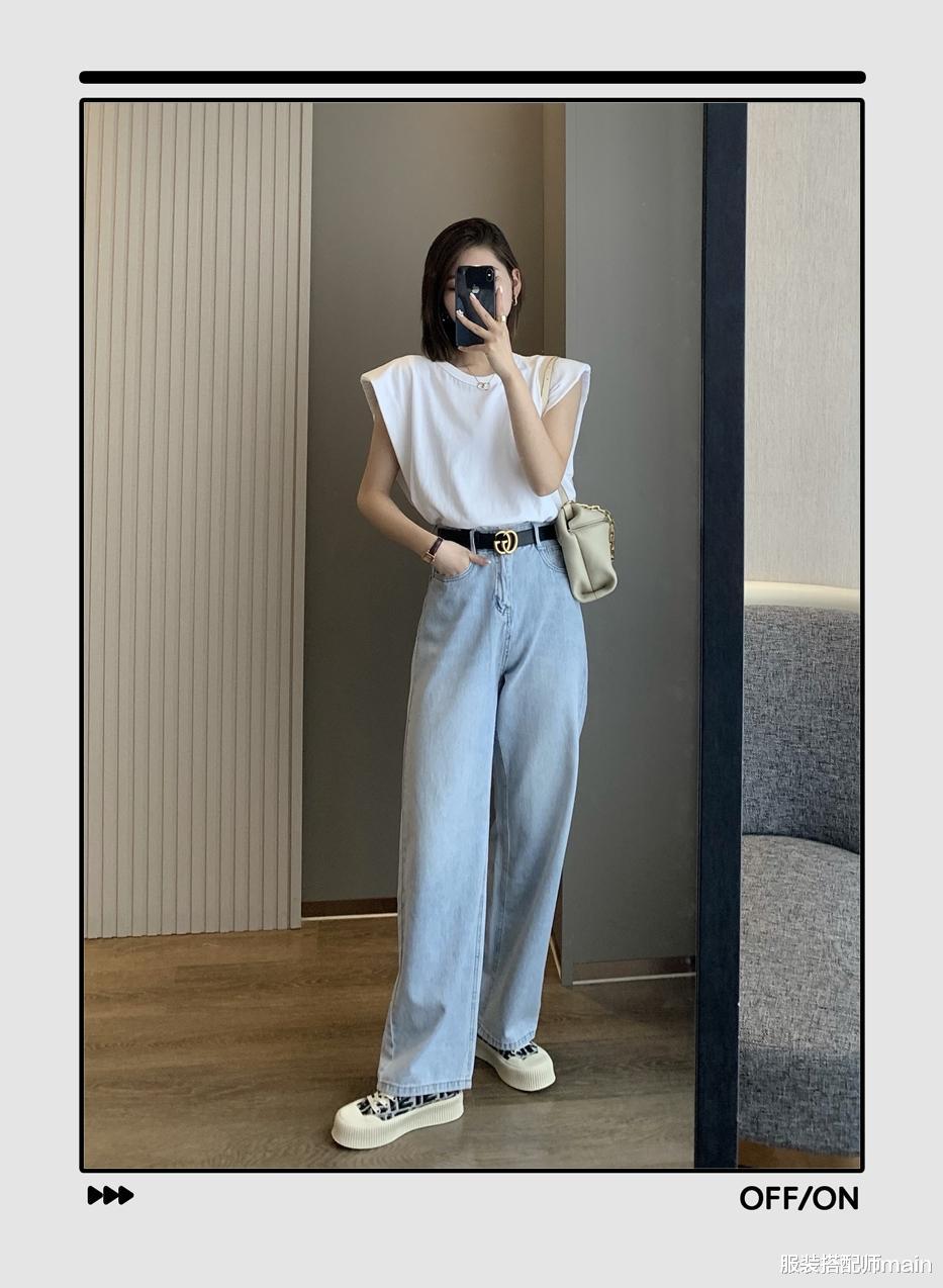 服装搭配师main|夏天穿牛仔裤太闷热?这里有3种“降温搭配”,清凉舒适还时髦