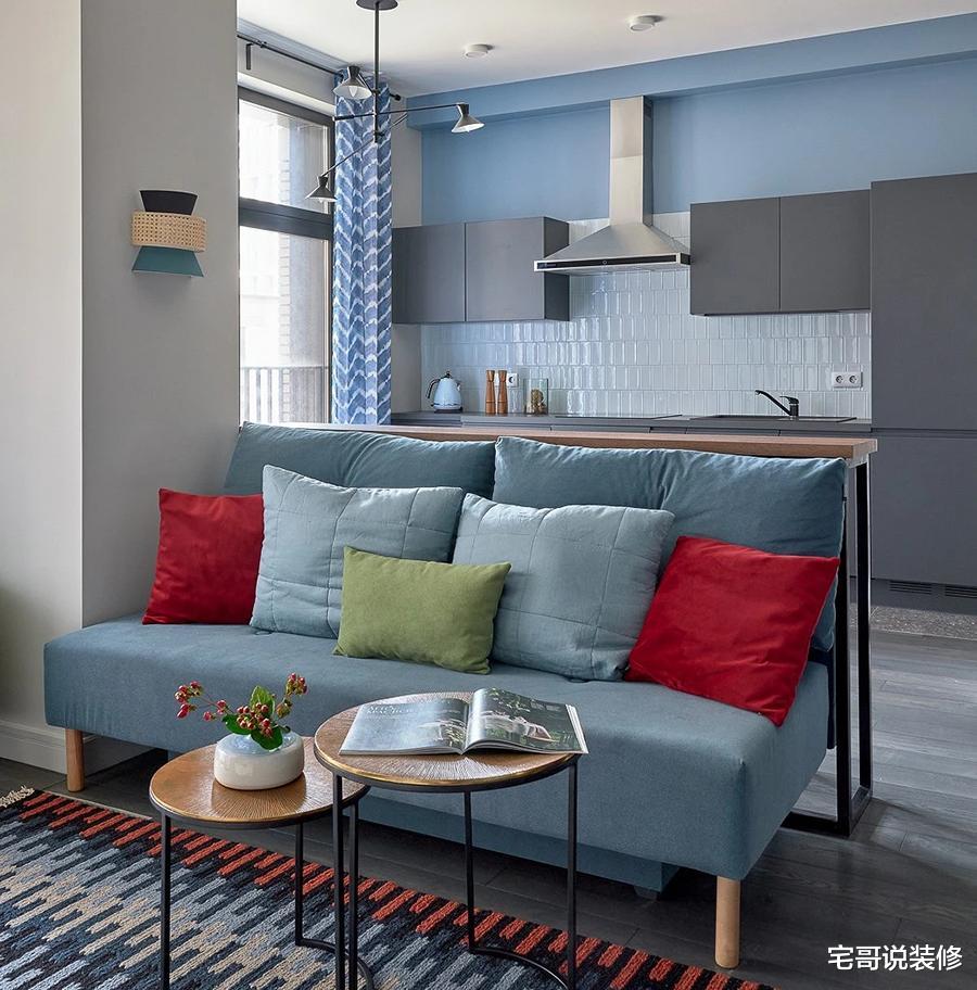 |56岁中年阿姨的独居生活：住43㎡公寓，配色让人宁静舒适，真舒服