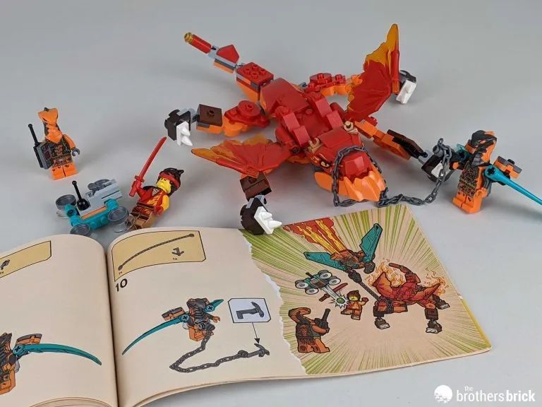 乐高幻影忍者|乐高幻影忍者71762凯的火焰神龙EVO开箱测评