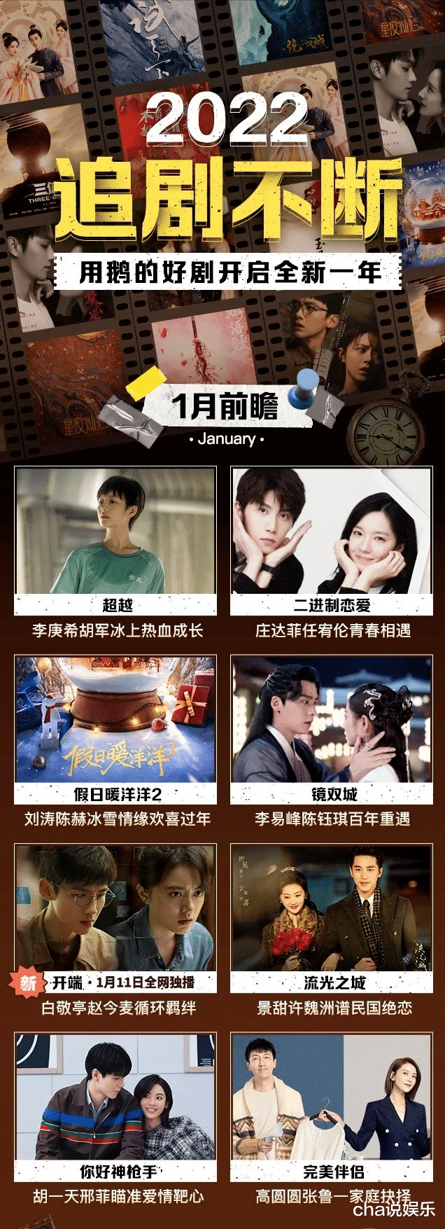 李庚希|1月片单新鲜出炉，8部大剧即将来袭，你想看的都在这了