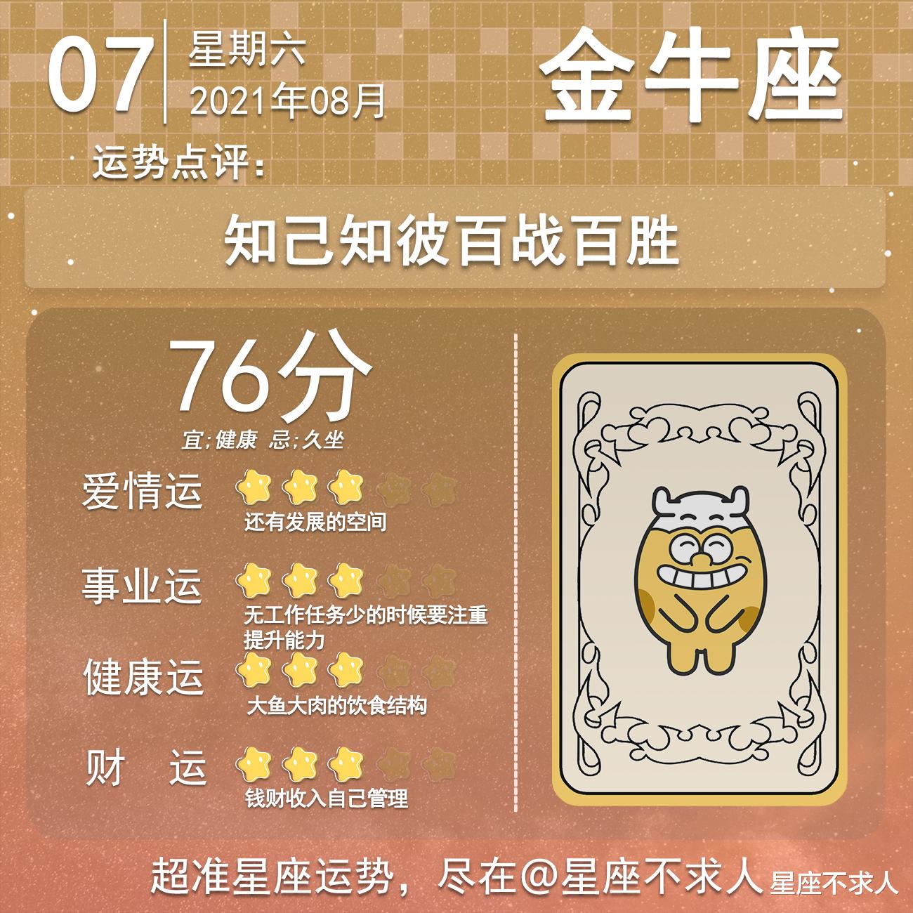 星座不求人|十二星座8月7号运势