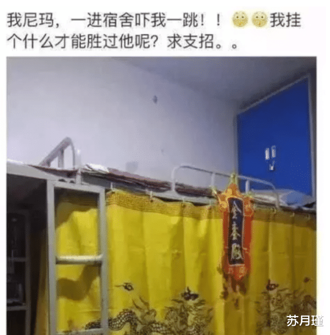 苏月瑾 “室友的蚊帐是金銮殿，挂个什么才能胜过他，什么乾清宫、慈宁宫你们说哪一个能镇得住他？”