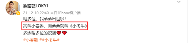 边天扬|38岁李洁莹二胎得子，黎诺懿替太太宣布封肚，4岁长子温柔抱弟弟