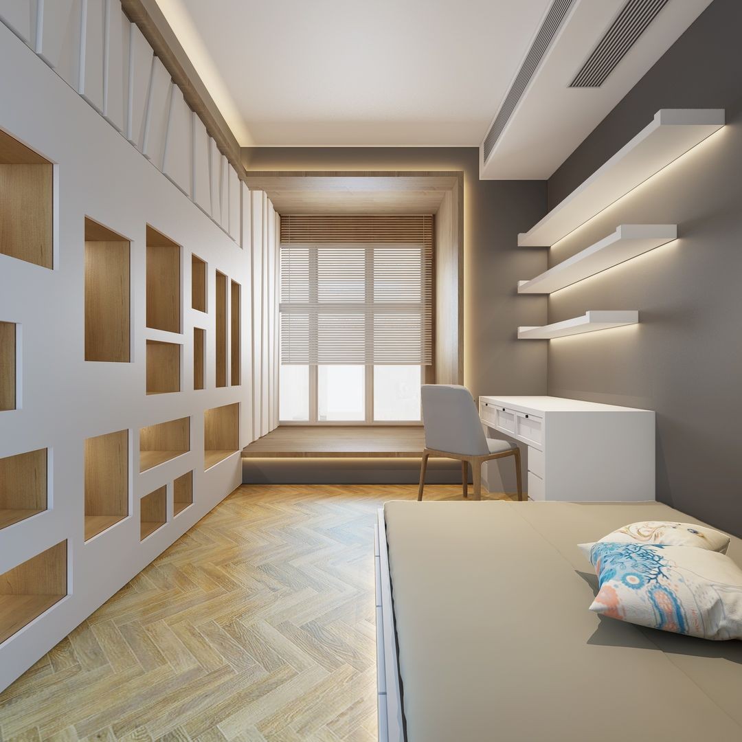 |在黑白当中融入一点艺术,给生活增添一些独特韵味,构筑理想的家