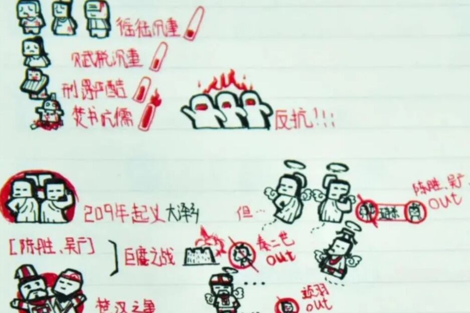 手绘|初中生“漫画笔记”火了，把历史知识手绘成漫画，同学争相追捧