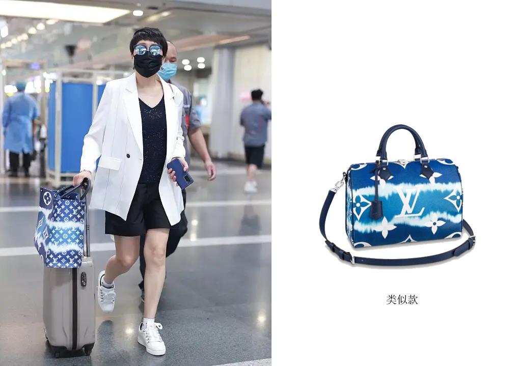 方脸妹说时尚|张凯丽彻底变高调，拎2万包打扮奢侈，59岁穿西装五分裤身材抢镜