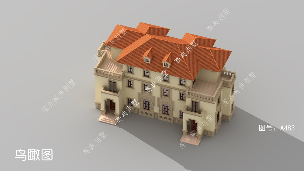 这款豪华的欧式双拼别墅,农村兄弟建一栋,共享天伦乐。