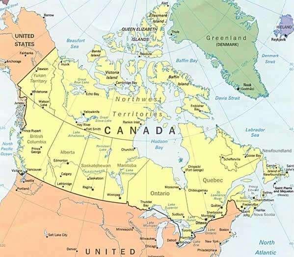 加拿大水域面積廣闊，實際陸地面積小於中國-圖4