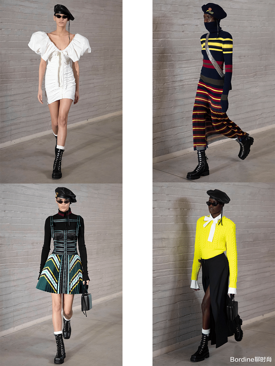 Bordine聊时尚 Philosophy Di Lorenzo Serafini 2021秋冬,贝雷帽+方头战靴的搭配