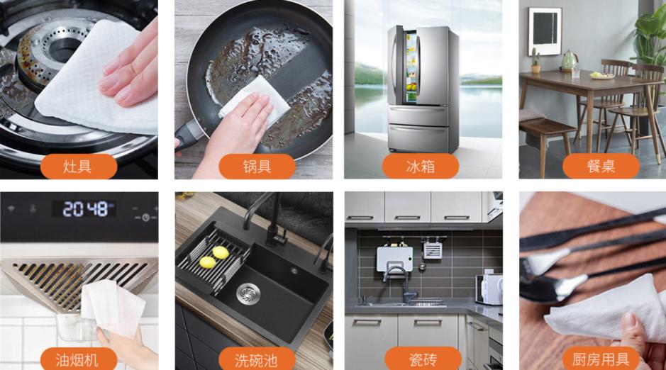 厨房湿巾，轻松去污有效除菌，当之无愧的厨房神器