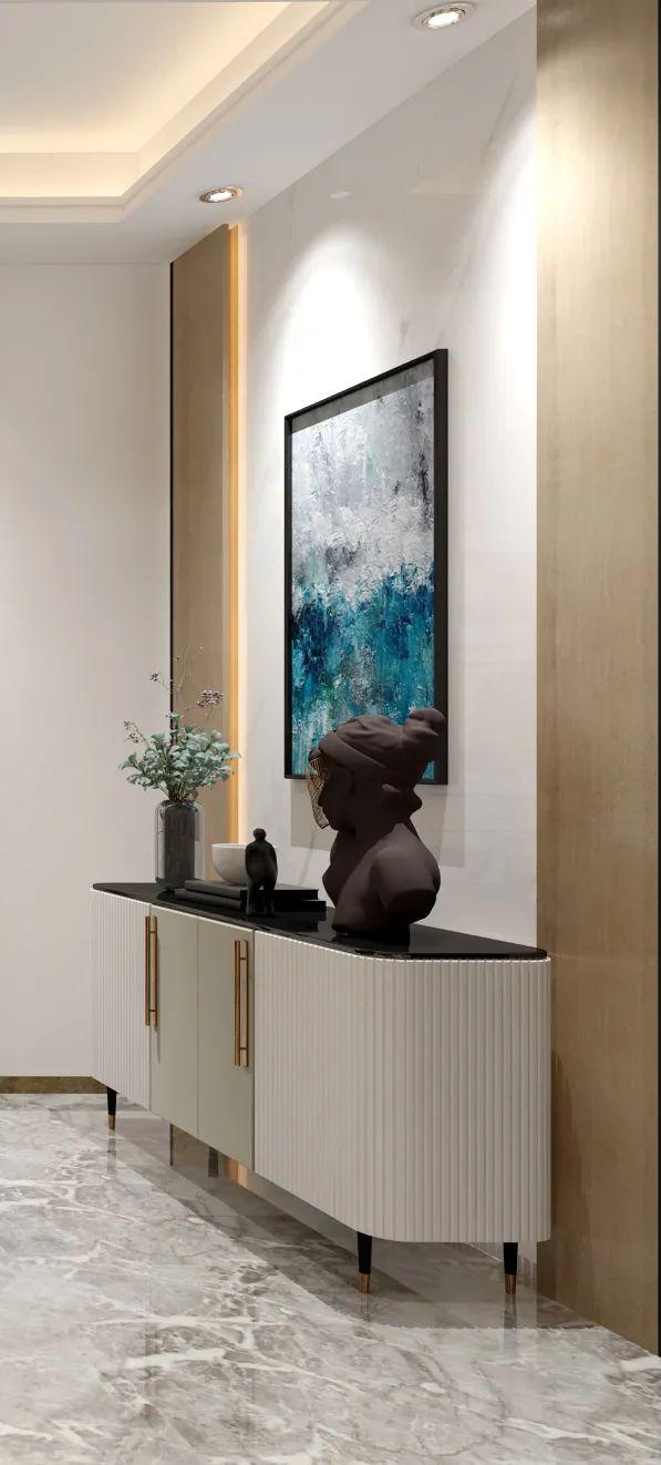 120㎡现代简约,高级灰+木质+大理石+金属,混搭出华丽档次