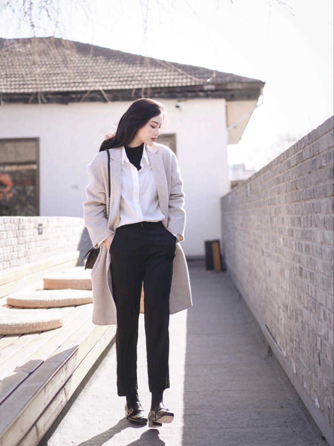 何有强|奔三奔四也不怕，大衣搭配西装裤减龄又洋气，不挑人还很百搭！