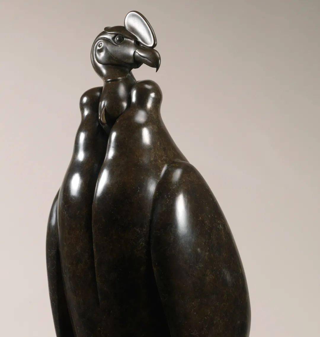 化石 ?Geoffrey Dashwood   青铜鸟类雕塑