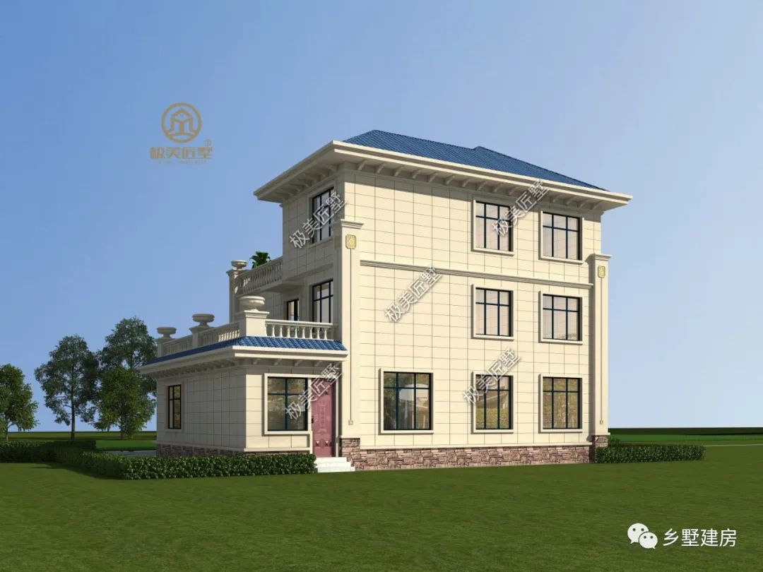 15.6X11米，三层带车库欧式别墅，美观实用