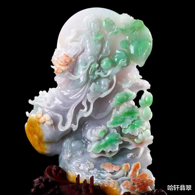 古钱|【哈轩翡翠】来聊聊传说典故麻姑献寿——翡翠雕刻