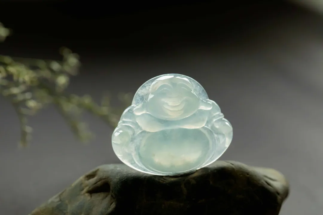 翡翠|项间美物---冰种大号翡翠佛公吊坠！