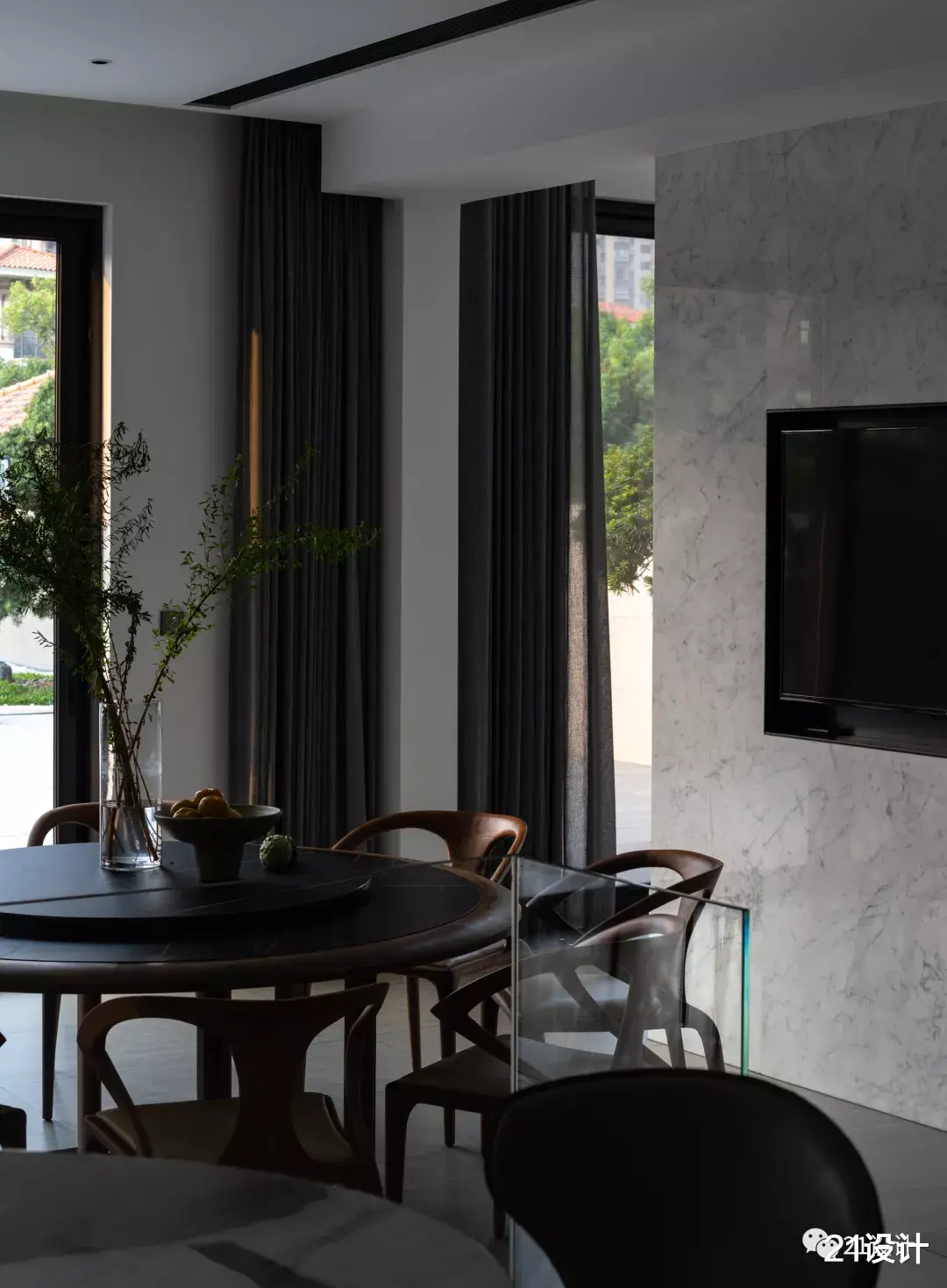 21设计:两栋镜像联排别墅,如何生成1400㎡独栋情景别墅?