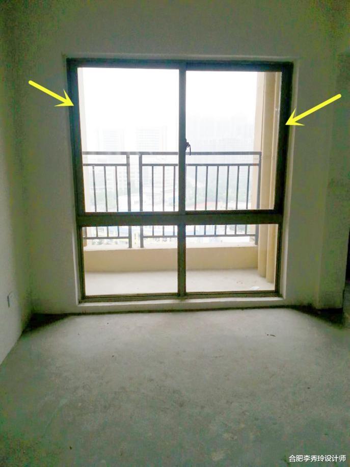 合肥李秀玲设计师|阳台不能拆的门垛，装修也没那么费心，弧形处理反倒成客厅的亮点