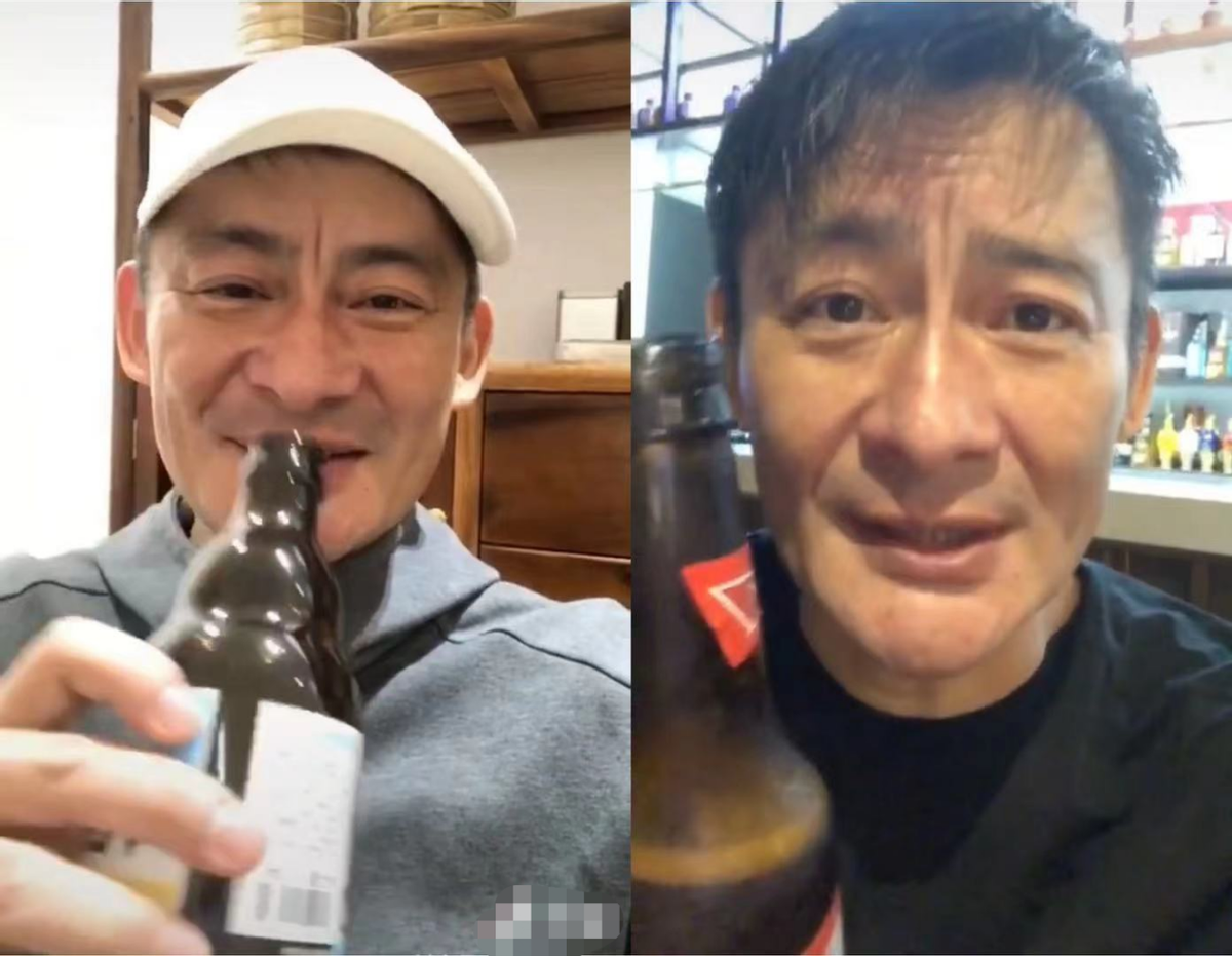 景岗山|54岁景岗山疑似发酒疯？对镜头扮丑大声叫喊，眼神迷离牙齿发黄