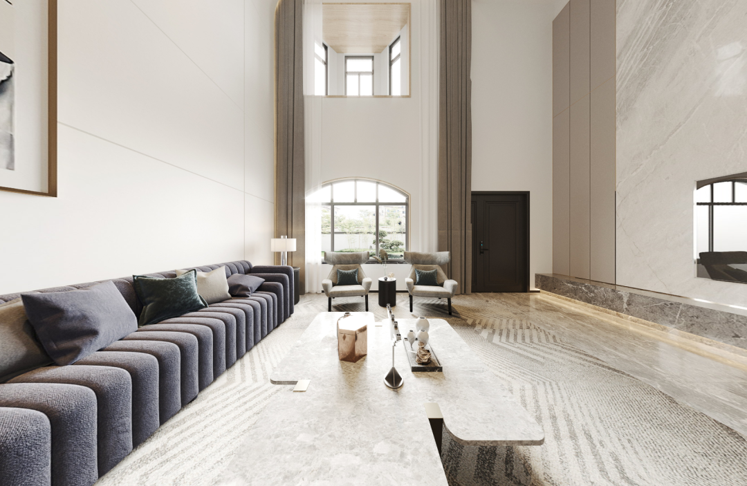 鲁班|【鲁班装饰】半山御府410m2现代风格 生活的宁静