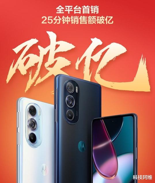 摩托罗拉|国内手机市场诞生“新爆款”，25分钟销售额破亿，售价2999元起