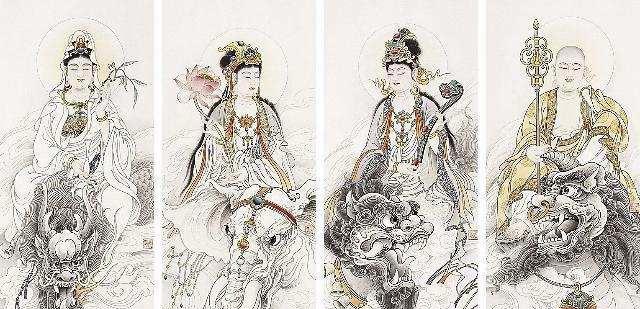 农耕|翡翠雕刻的四大菩萨，购买时一定要分清楚，不要乱买！