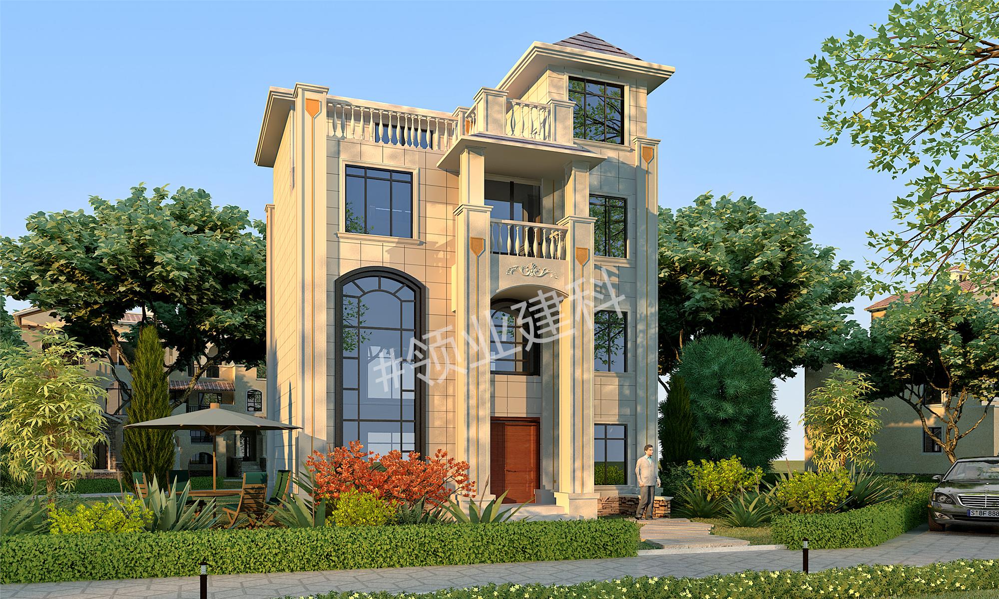 98㎡农村三层半别墅,东西两面不能开窗,布局这样设计行不行?