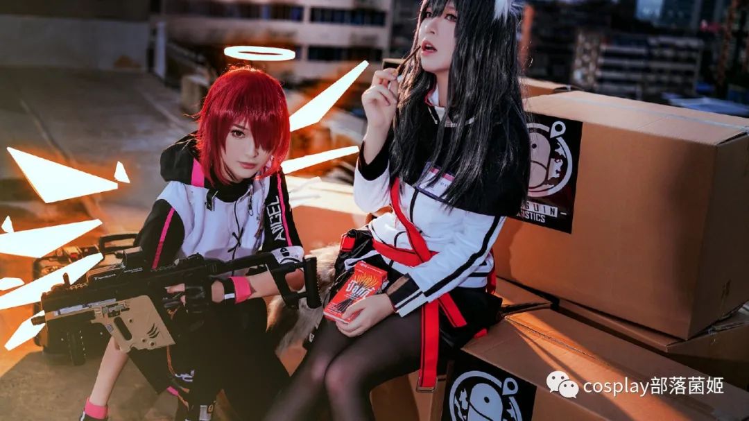 明日方舟|cos：明日方舟能天使和德克薩斯cos正片