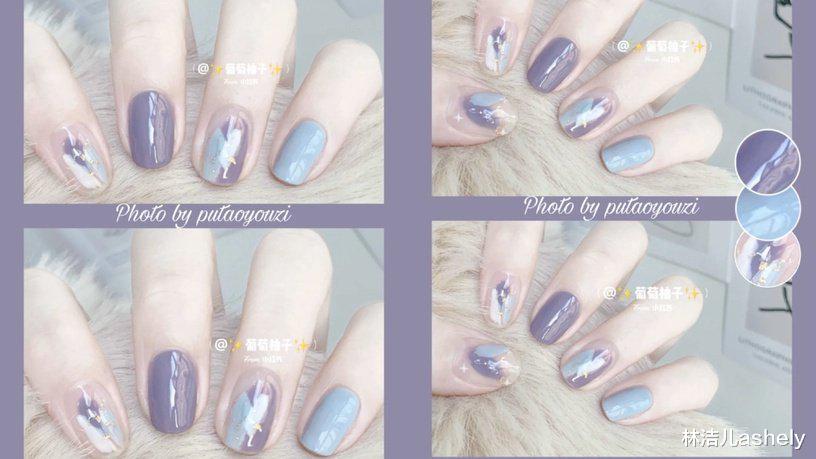 “长春花蓝”成2020年度代表色,林允戚薇爱上同色美甲,仙气爆棚