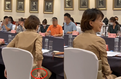 董卿|46岁董卿现身会议显疲惫！腰椎疼痛走路缓慢，头发凌乱衬衫褶皱多