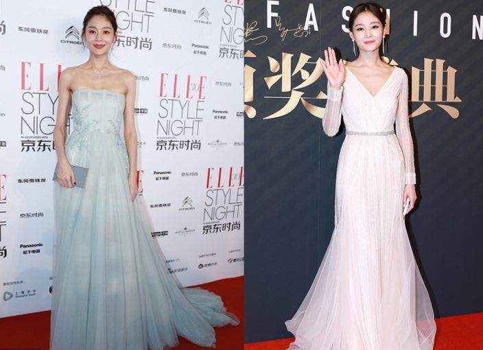 Lady变美日记|王媛可的穿搭路线挺特别,穿拼色裙用“电话线”当肩带,好时髦