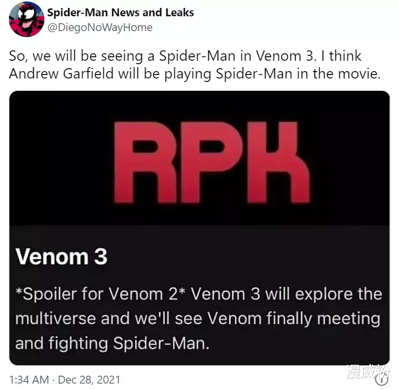 毒液|传言：《毒液3》主角是蜘蛛侠，但不是荷兰弟版本的