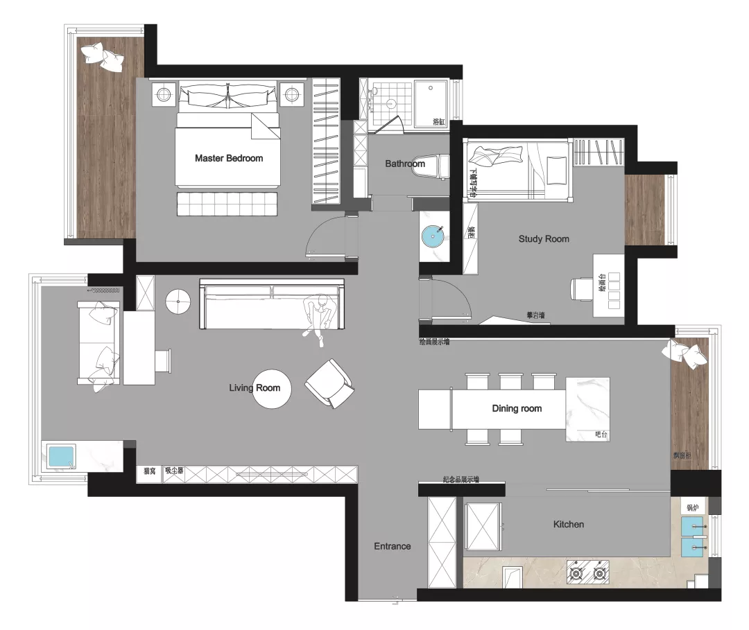96㎡旧房翻新，极简原木风温馨舒适