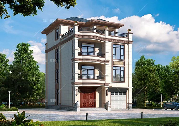 农村四层别墅这样建，四世同堂都不挤，二胎三胎不用愁