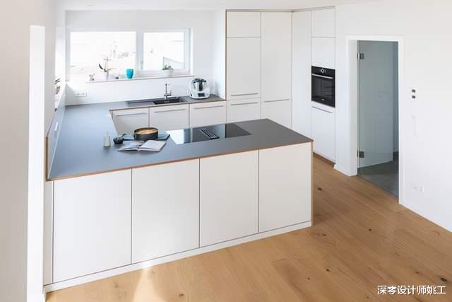|越小的厨房，不装一个吊柜，反倒是一件好事，局部高柜到顶更实用