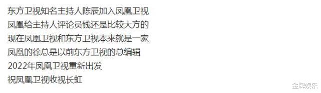 陈辰|东方卫视的一姐陈辰，毫无征兆的加入凤凰卫视当主持人