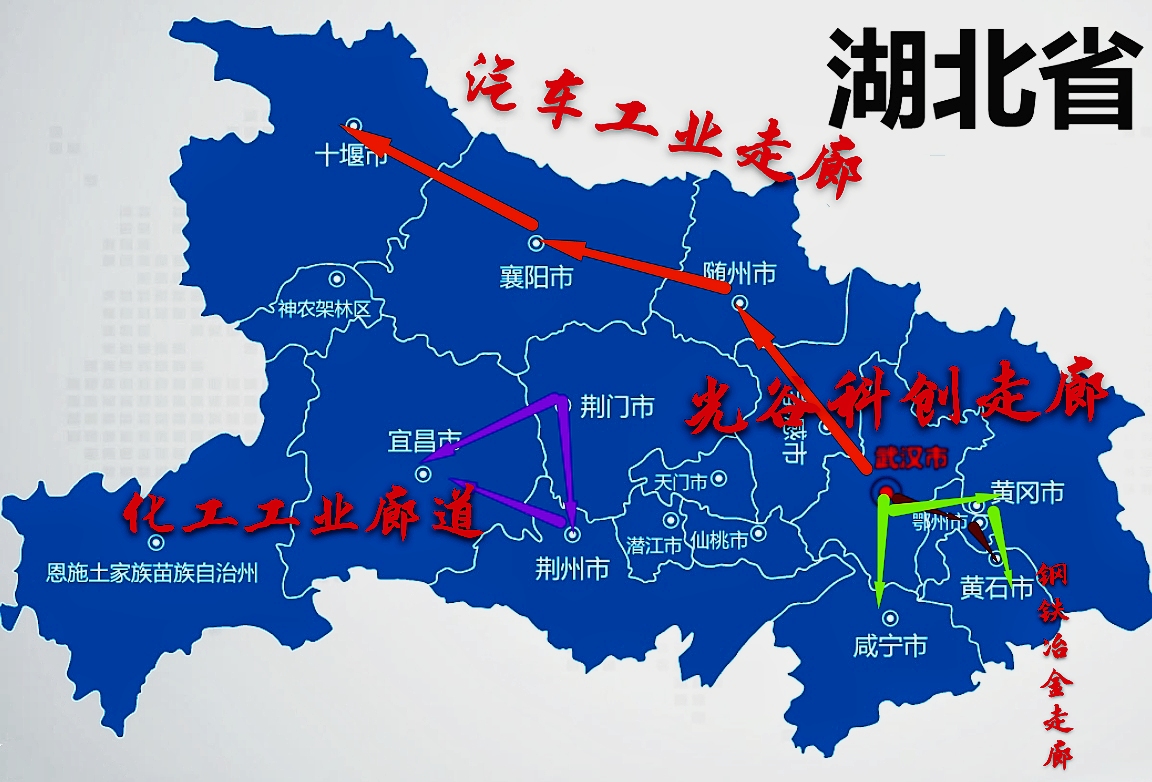 麻城漫谈 湖北四大工业走廊出炉，12个城市因此受益，2市成为新晋成员