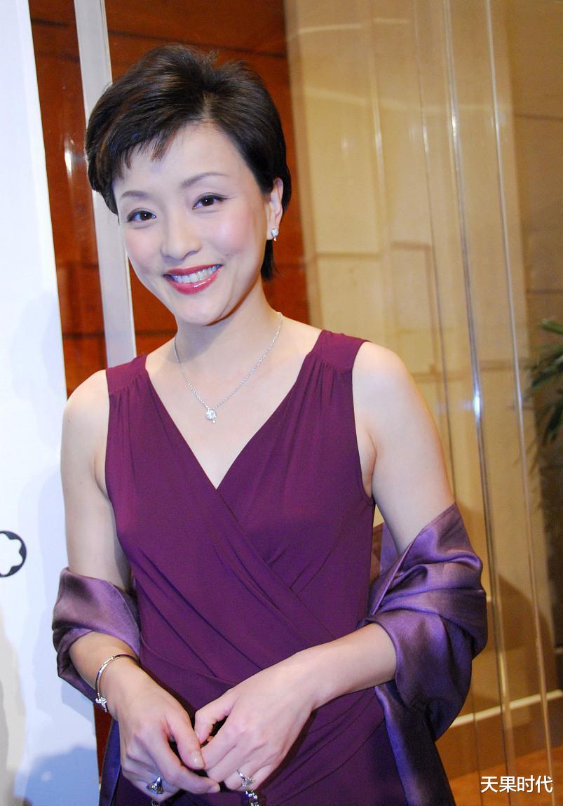 天果时代|杨澜好气质,紫纱裙配缎绸披巾贤惠又端庄,站富豪老公身边真显眼