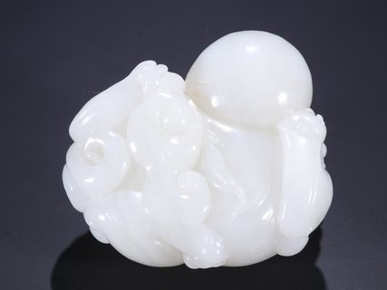 和田玉籽料|和田玉籽料招财貔貅摆件