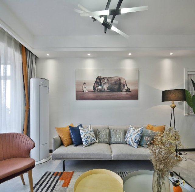 75㎡现代风婚房设计，甜蜜温馨的感觉充满了整个房间，超喜欢!