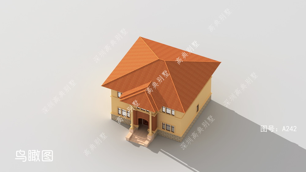 高档的欧式别墅,盖栋邻居羡慕极了,户型大气。