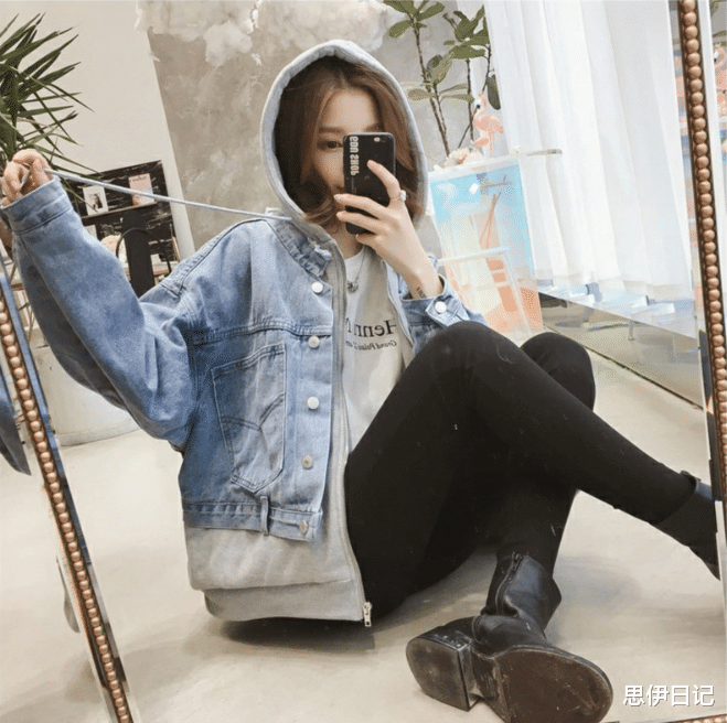 思伊日记 冬季日常穿搭，一件好看的牛仔外套，更能展现出个性魅力