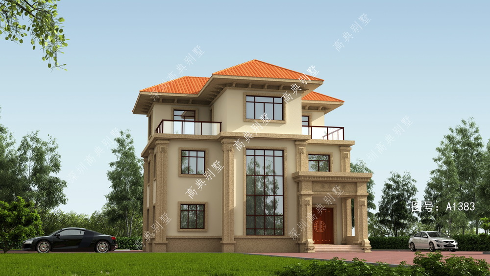 复式设计的别墅,外观美观,年轻人最喜欢。